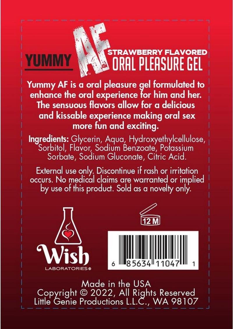 Yummy AF Strawberry Flavored Oral Pleasure Gel