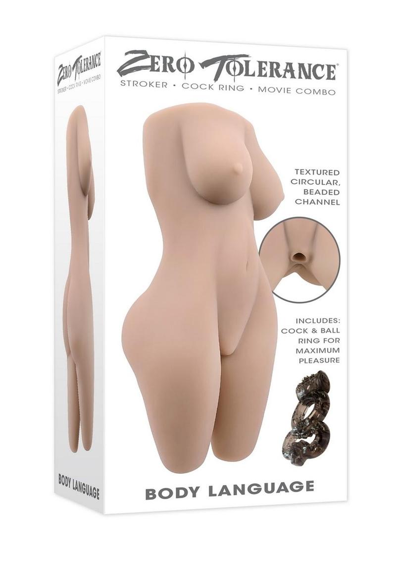 Zero Tolerance Body Language Stroker - Textured & Realistic Torso