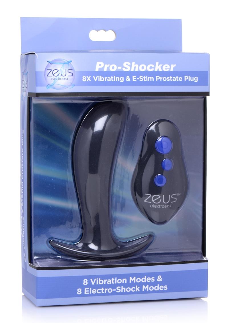 Zeus Pro Shocker Vibrating And E-Stim Silicone Prostate Plug