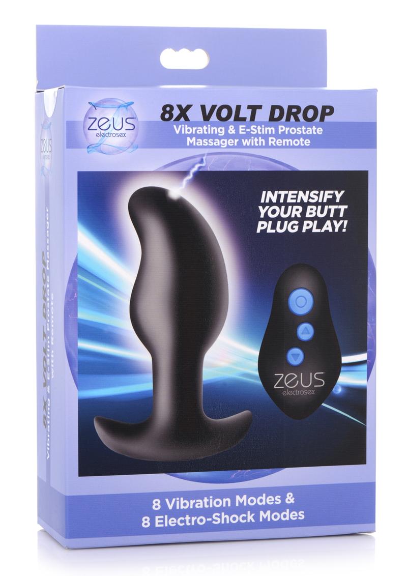 Zeus 8X Volt Drop Vibrating And E-Stim Prostate Massager